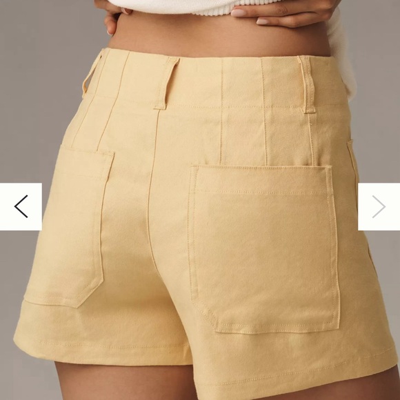 NWT Maeve/Anthropologie Colette Linen shorts in white. Size 27 - Picture 3 of 6